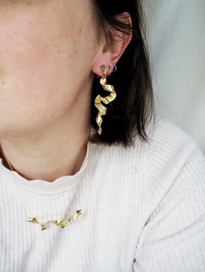 Handmade Earrings ANTIK Ribbon Earrings homeware shops bristol gift shops bristol By Maraca