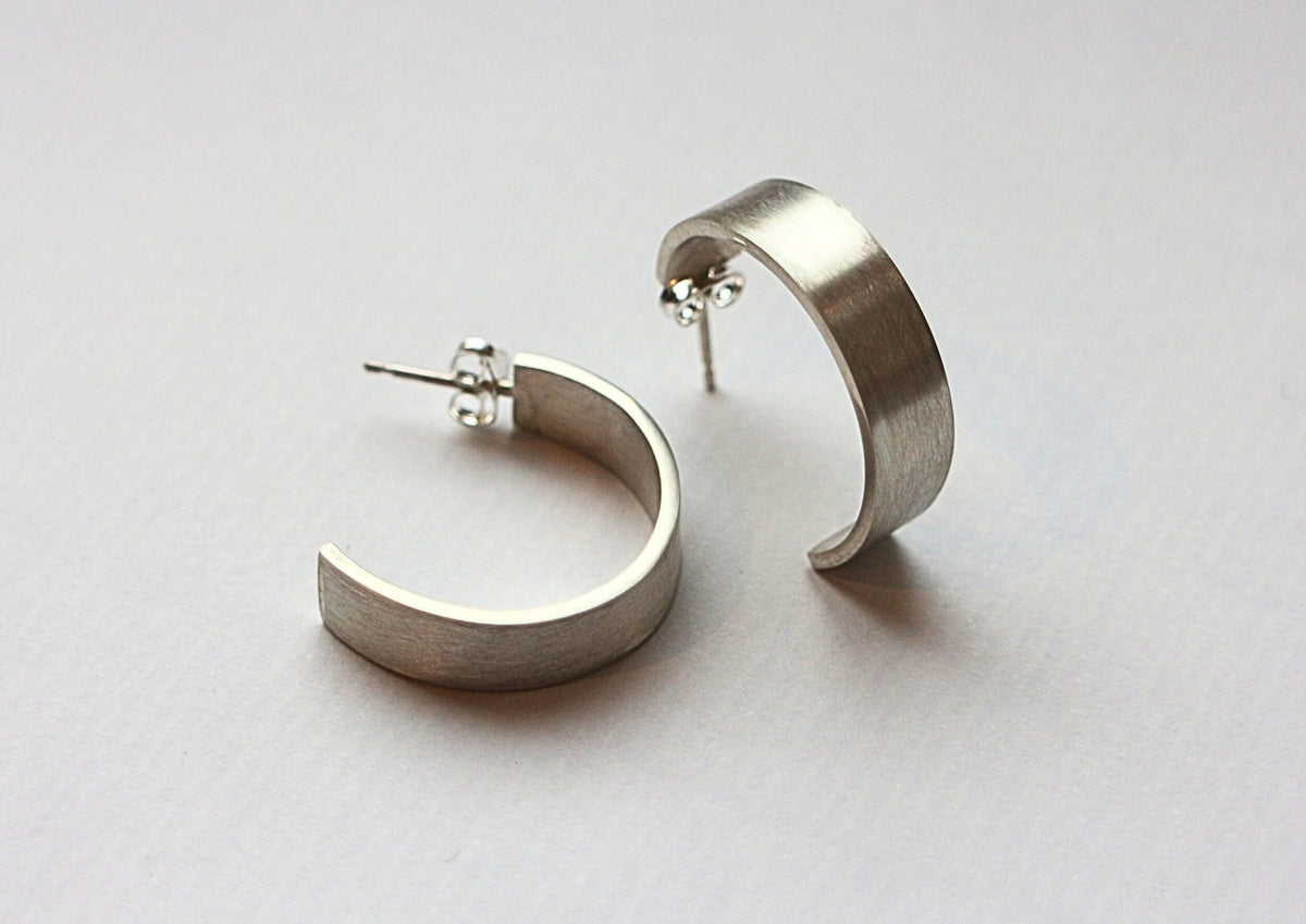 Earrings Chunky Hoops - Sterling Silver homeware shops bristol gift shops bristol Amelia Stone Jewellery