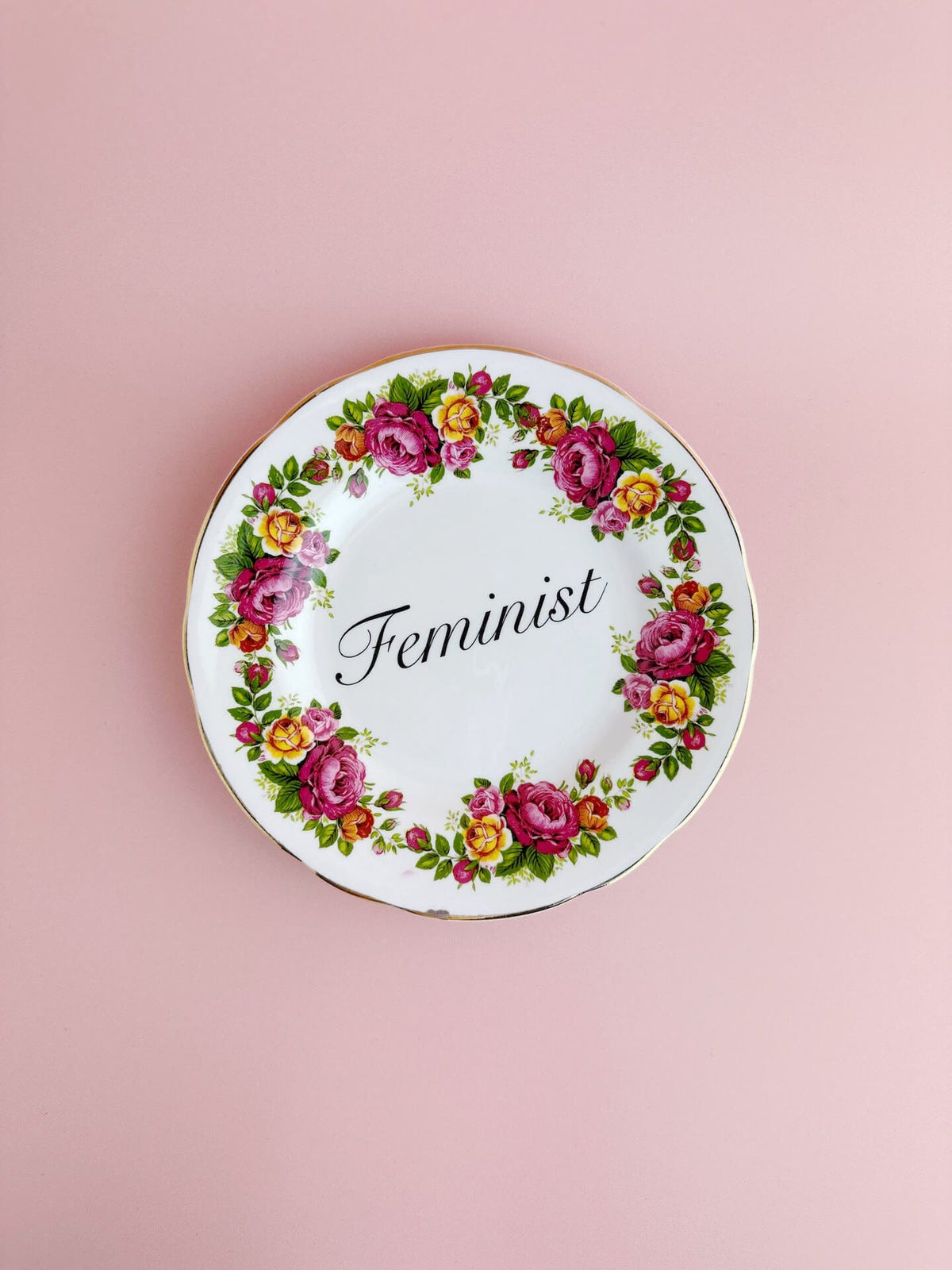 Ceramics Decorative Wall Plate - Feminist (multiple designs) - *As Seen In The Guardian Gift Guide homeware shops bristol gift shops bristol Beau & Badger
