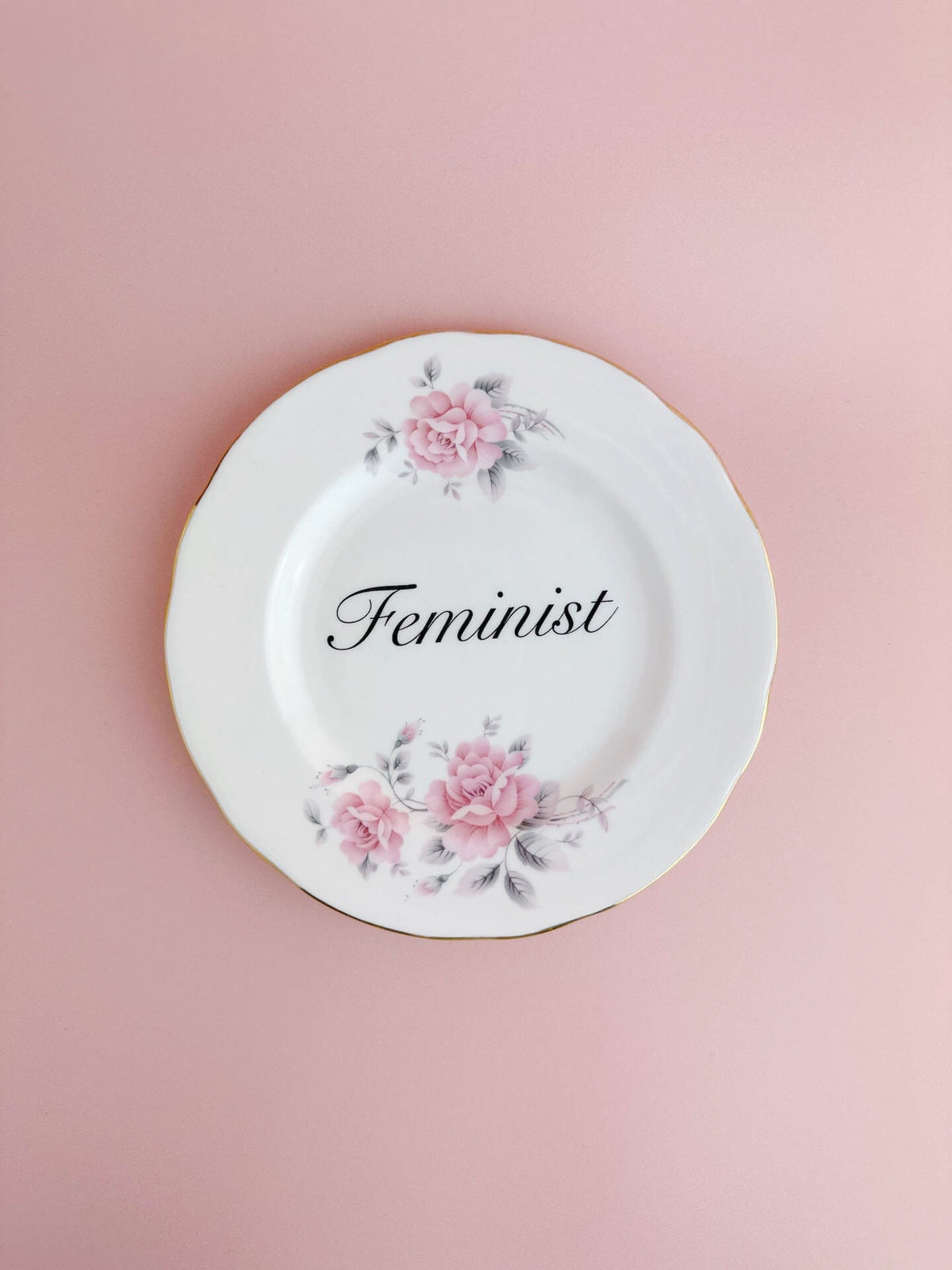 Ceramics #67 Decorative Wall Plate - Feminist (multiple designs) - *As Seen In The Guardian Gift Guide homeware shops bristol gift shops bristol Beau & Badger