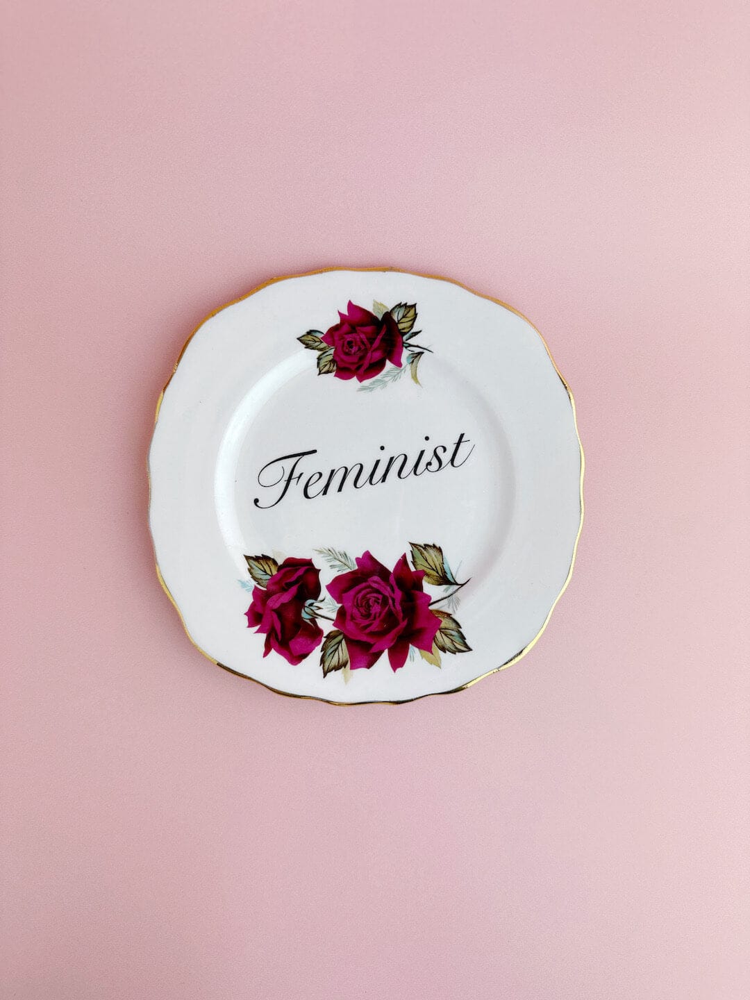 Ceramics #81 Decorative Wall Plate - Feminist (multiple designs) - *As Seen In The Guardian Gift Guide homeware shops bristol gift shops bristol Beau & Badger
