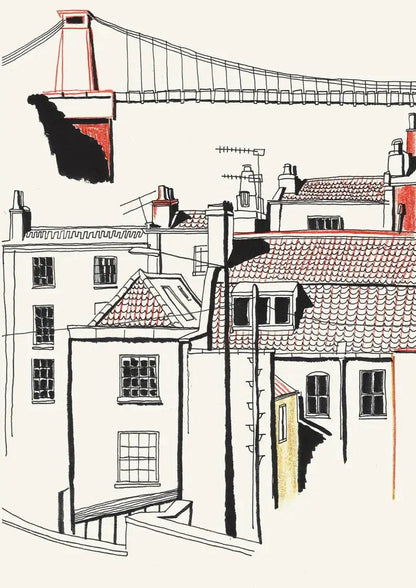 Print Digital Print of View of Suspension Bridge Giclee Print of Bristol Scenes A3 (various designs) homeware shops bristol gift shops bristol Laurel Molly