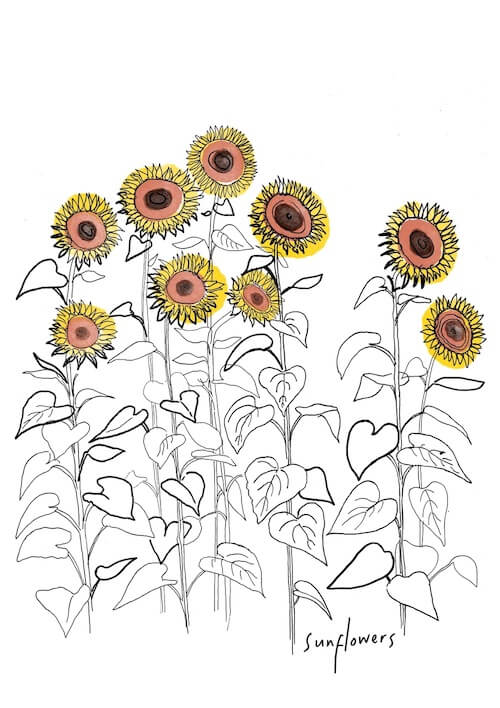 Print Giclee Print of Sunflowers Giclee Print of Bristol Scenes A3 (various designs) homeware shops bristol gift shops bristol Laurel Molly