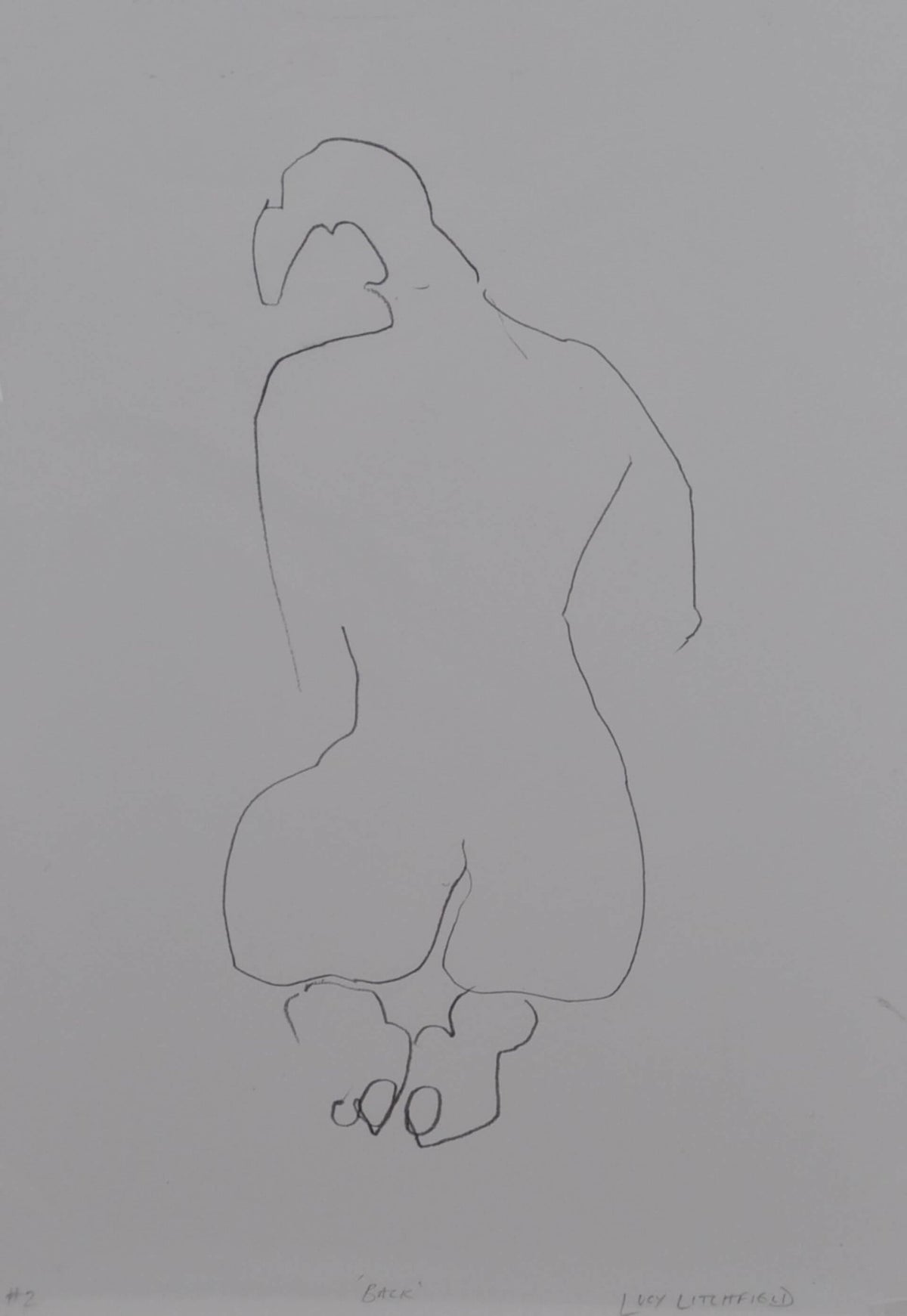 Prints Printed Figures - 'Back' homeware shops bristol gift shops bristol Lucy Litchfield