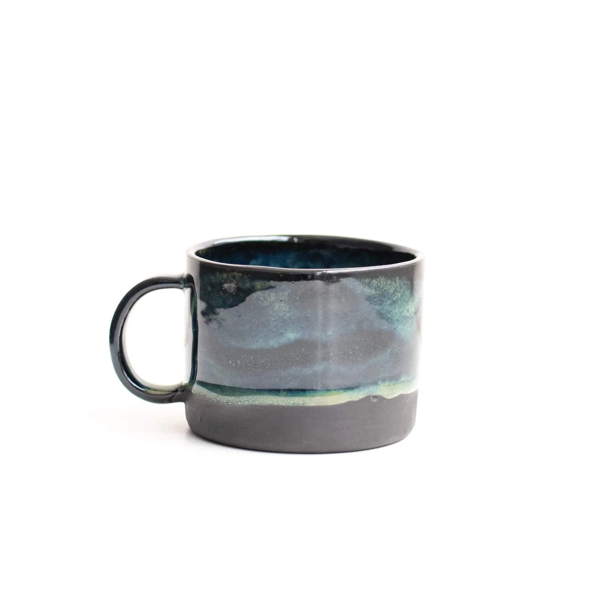 Medium Mug Glaslyn Blue Black Stoneware Mug (Various Glazes) homeware shops bristol gift shops bristol Naked Clay Ceramics