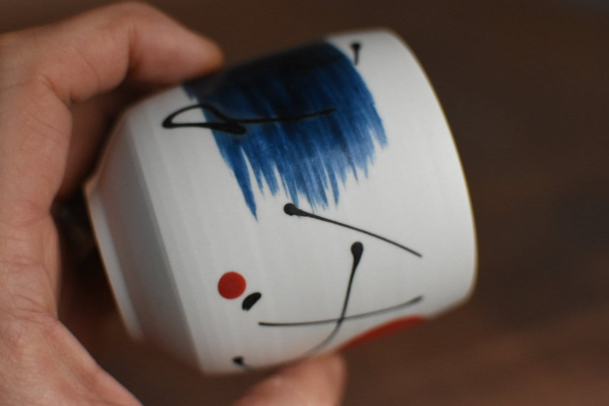 Mug Porcelain Cup with "Mittsu" Design homeware shops bristol gift shops bristol Nicholas Dover Ceramics