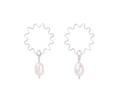 Earrings Mini Pearl Studs - Recycled Silver or Gold Vermeil homeware shops bristol gift shops bristol Olivia Taylor