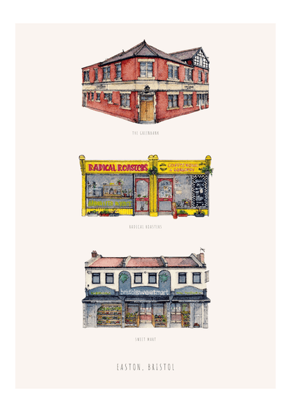 Print Easton Fine Art Print Bristol Fine Art Print - A5 (various designs) homeware shops bristol gift shops bristol Poppy Victoria May Art