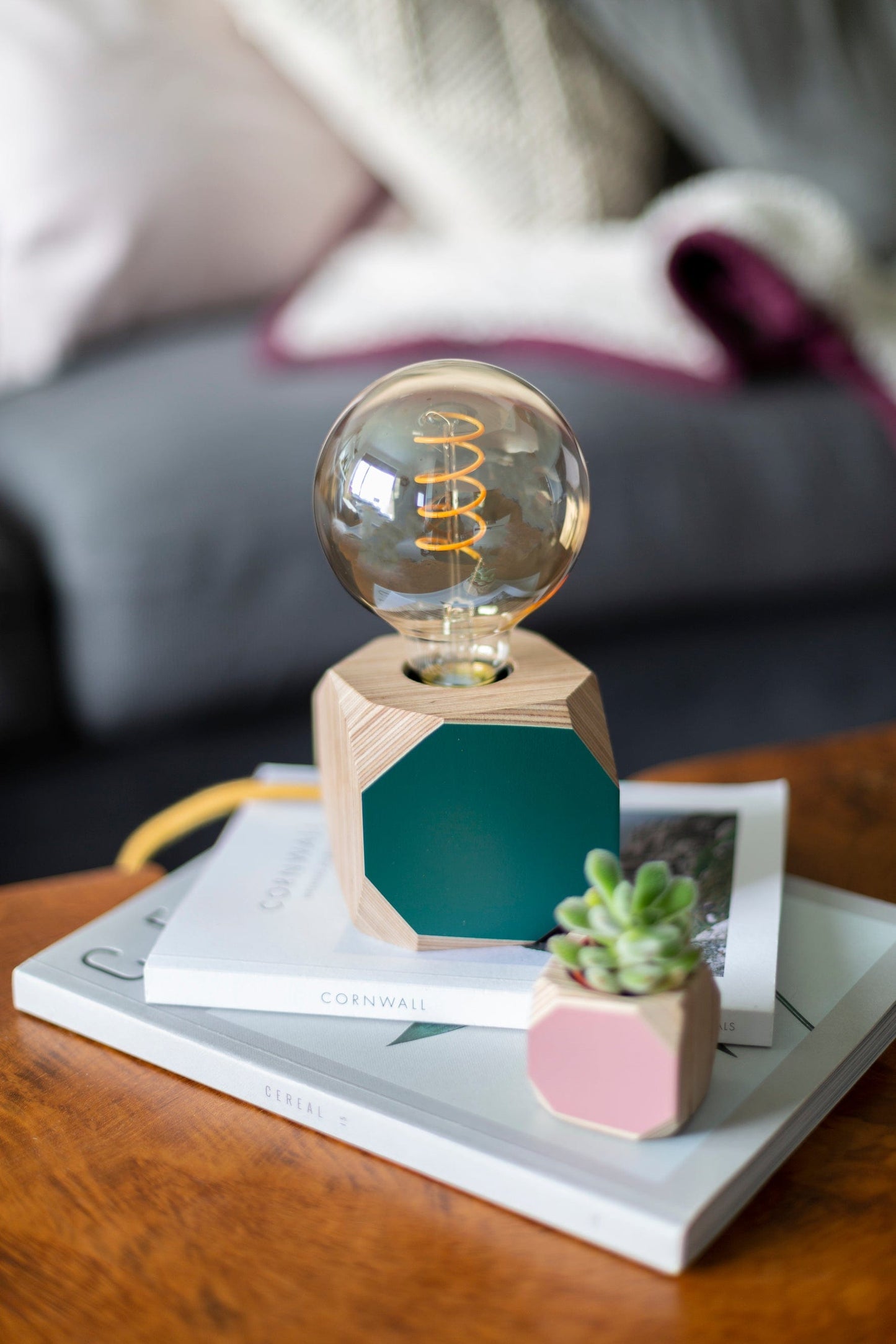 Geo Lamp Geo Filament Lamp in Mustard Yellow homeware shops bristol gift shops bristol Priormade