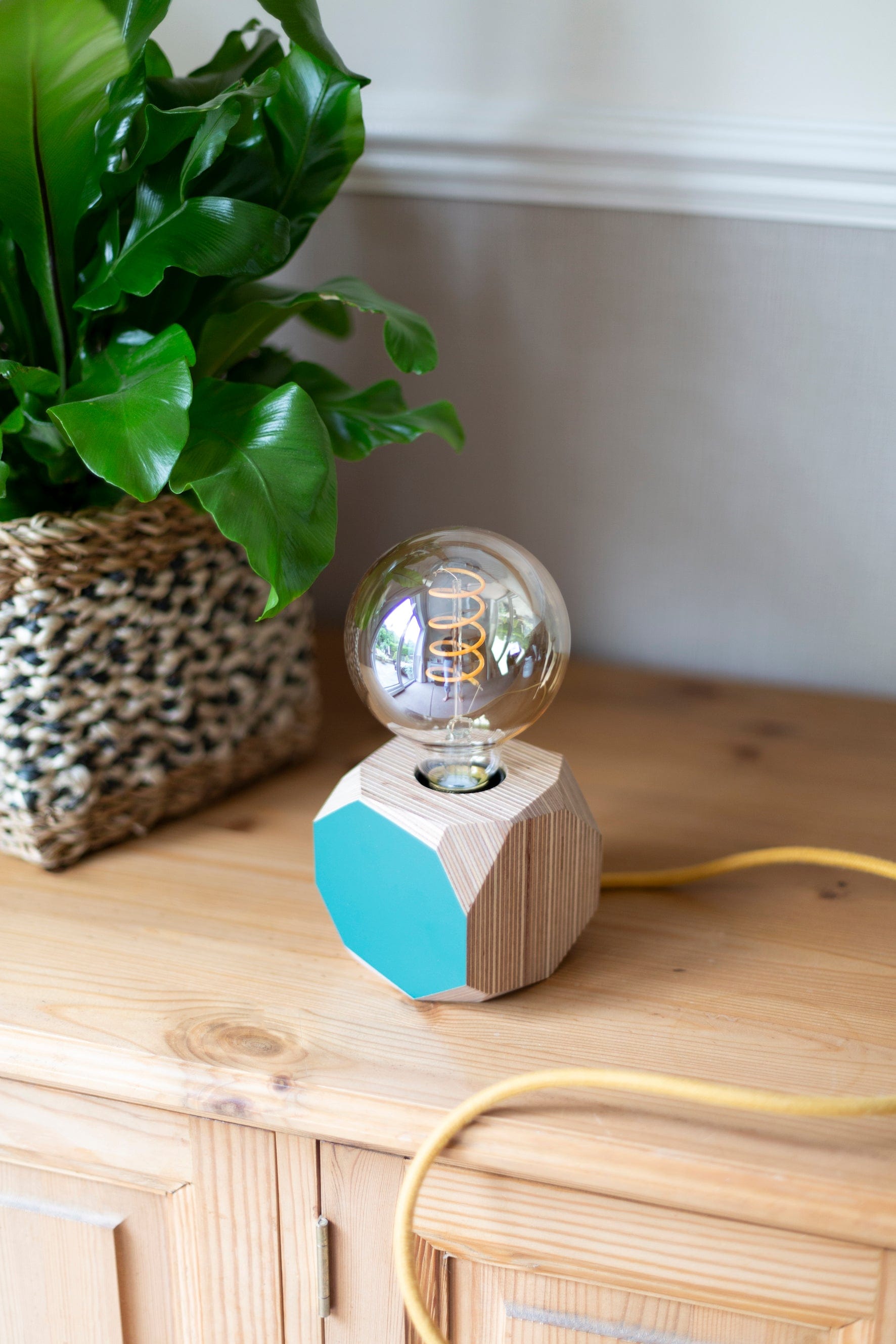 Geo Lamp Geo Filament Lamp in Olive Green homeware shops bristol gift shops bristol Priormade