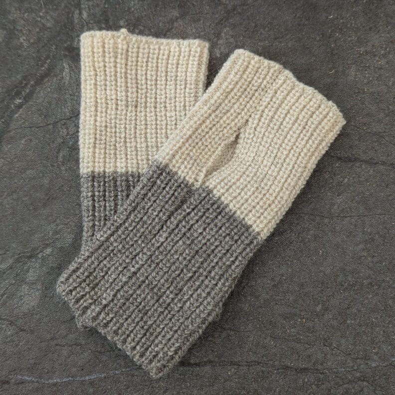 Woollen Fingerless Mittens 100% Undyed Lambswool Fingerless Mittens - Three Tones Available homeware shops bristol gift shops bristol Ria Burns