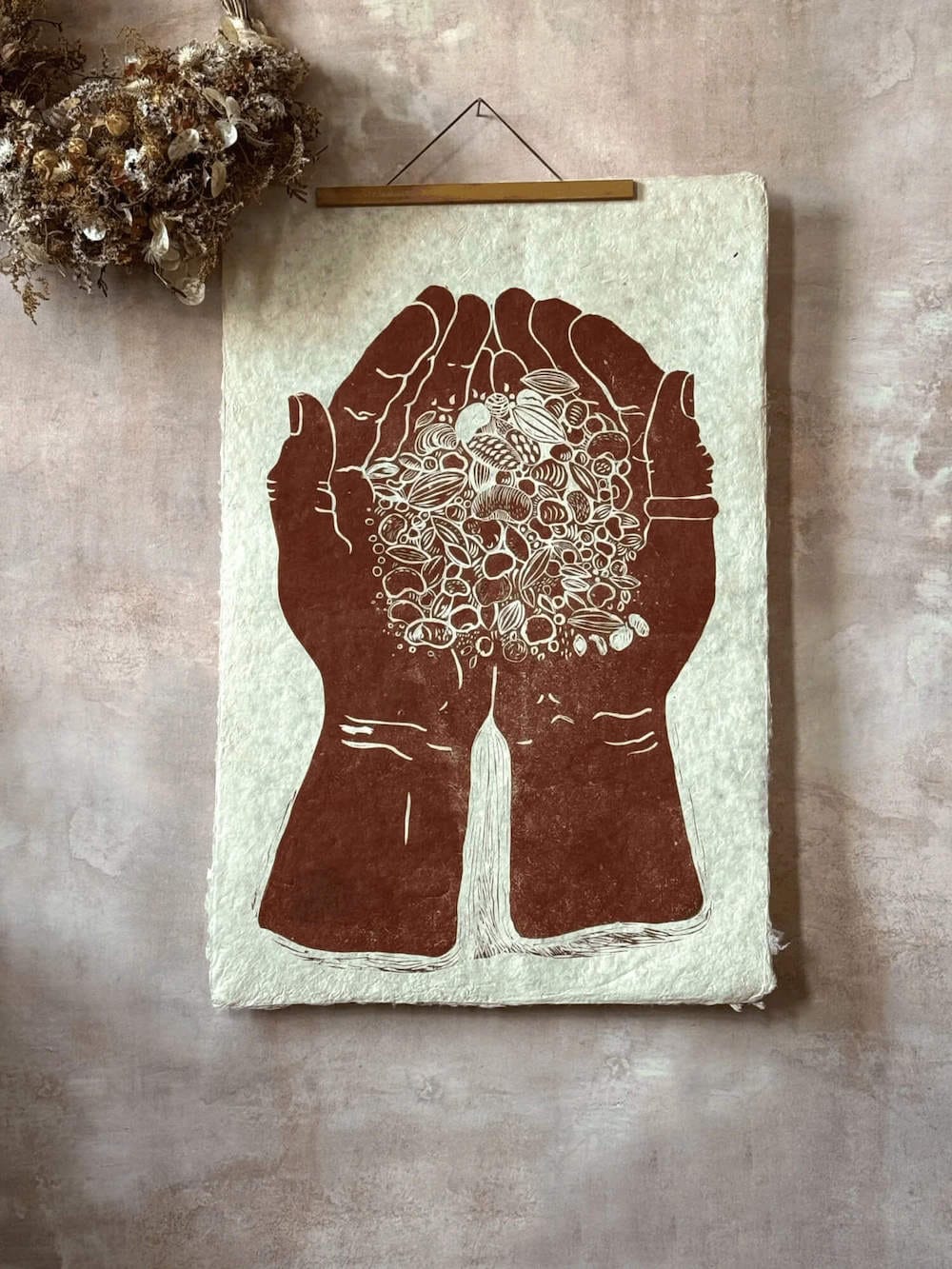Lino Prints Lino Print 'Seeds' homeware shops bristol gift shops bristol Rosanna Morris