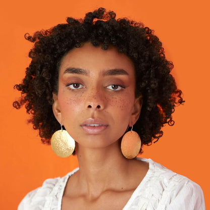 Brass Earrings Solar Disc Earrings - Three Sizes homeware shops bristol gift shops bristol Sister Luna