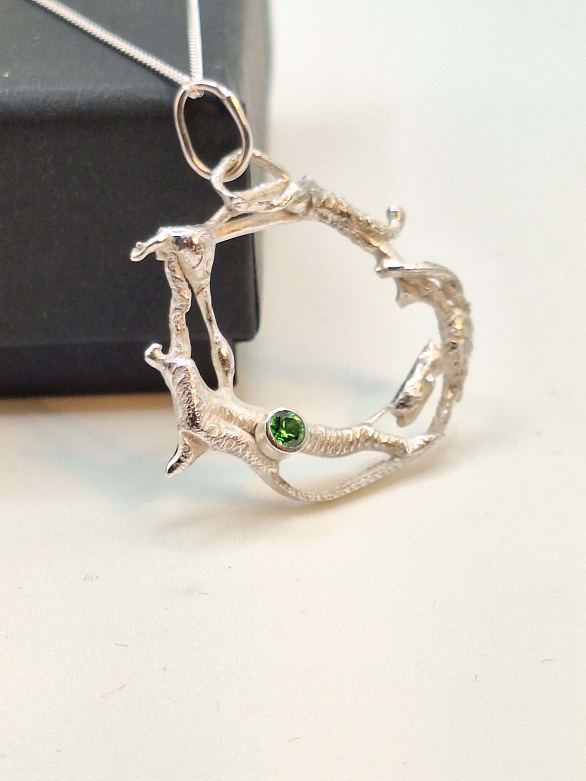 Silver Necklace ‘Silver Lava with Gemstone’ - Silver Pendant Necklace (various designs and gemstones) homeware shops bristol gift shops bristol Sputnik Jewellery