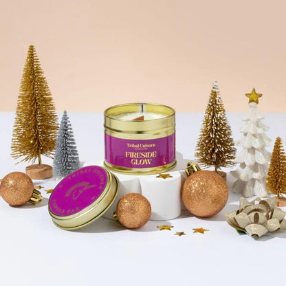 Christmas Candles Fireside Glow Christmas Candle Tins  (Various Scents) homeware shops bristol gift shops bristol Tribal Unicorn