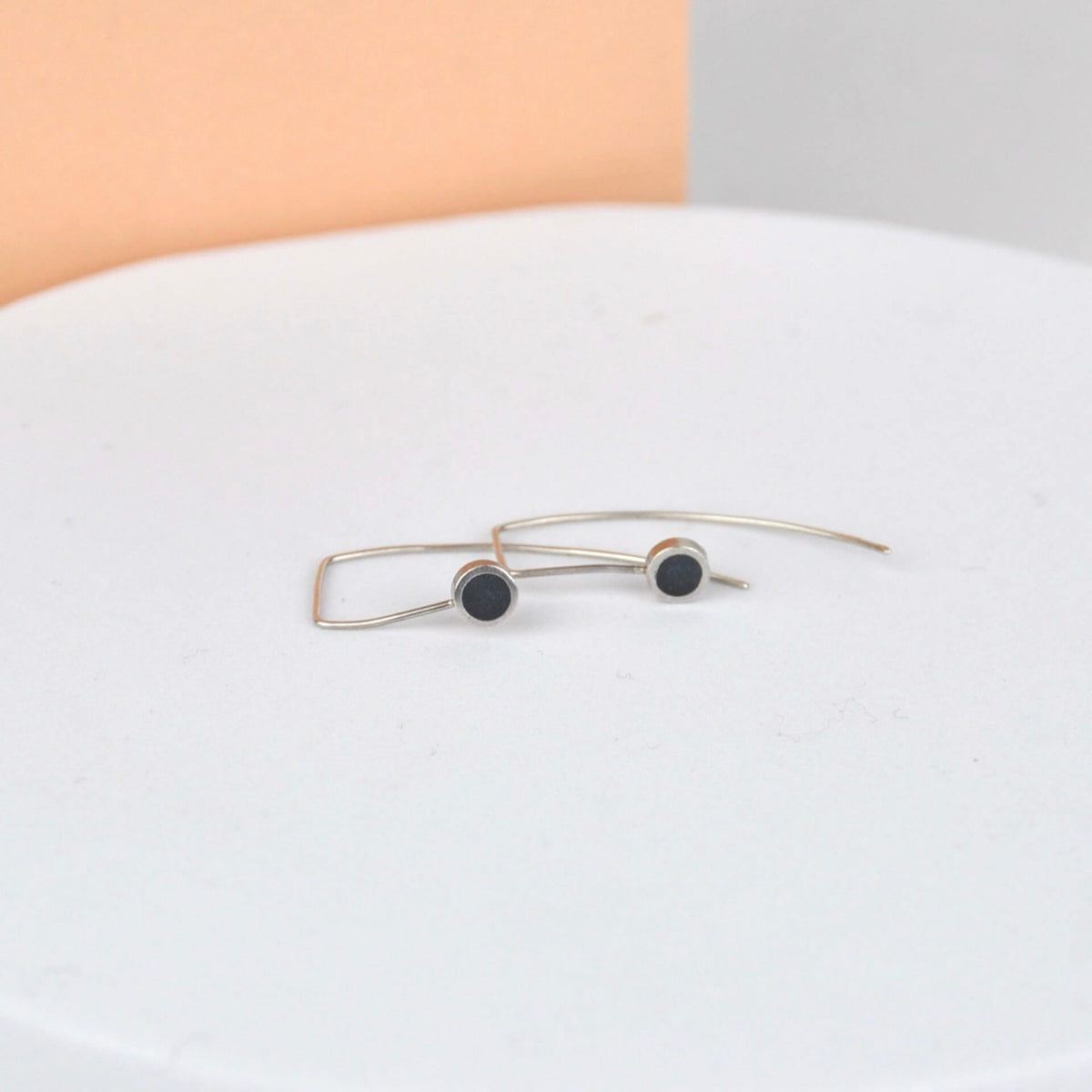 Earrings Grey Contemporary Round Wire Earrings (various colours) homeware shops bristol gift shops bristol Clare Lloyd