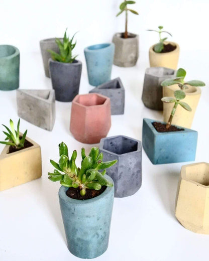 Vessel Concrete Mini Vessel - Hexagon (various colours) homeware shops bristol gift shops bristol Fern