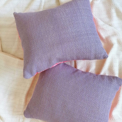 Cushion Lilac & Pink Handwoven Cushion homeware shops bristol gift shops bristol Honest Weaves