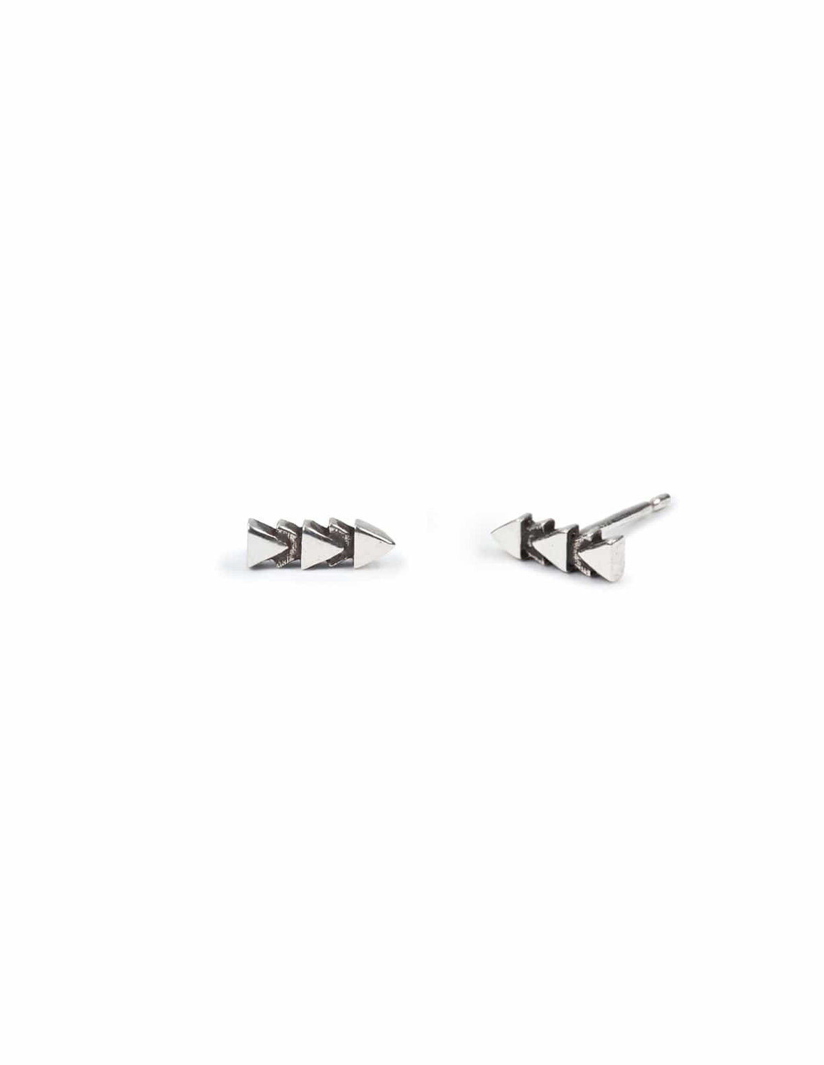Earrings Silver Tri Line Studs (Gold/Silver) homeware shops bristol gift shops bristol May Hofman