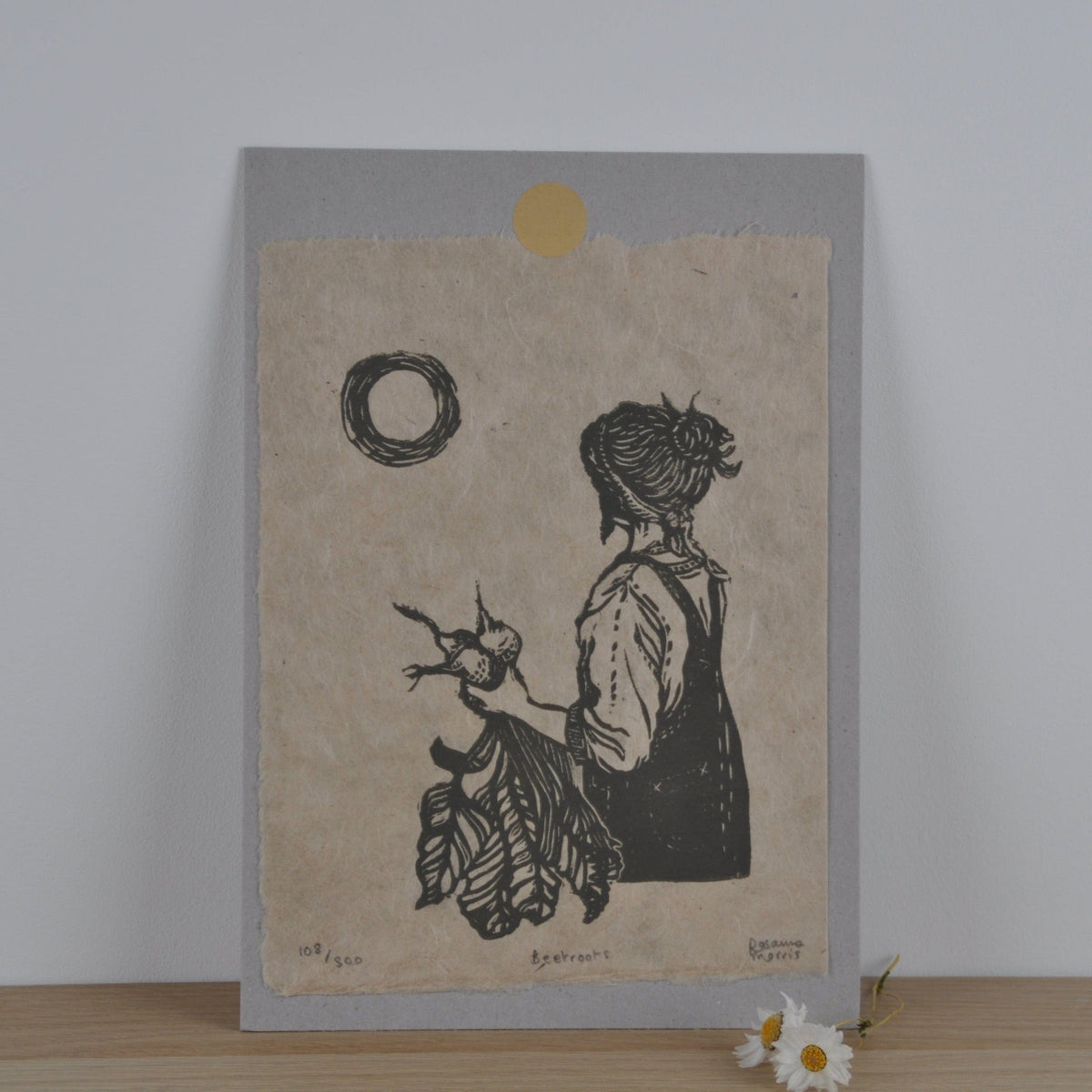 Prints 'Beetroot' Mini Wood Cut Print homeware shops bristol gift shops bristol Rosanna Morris