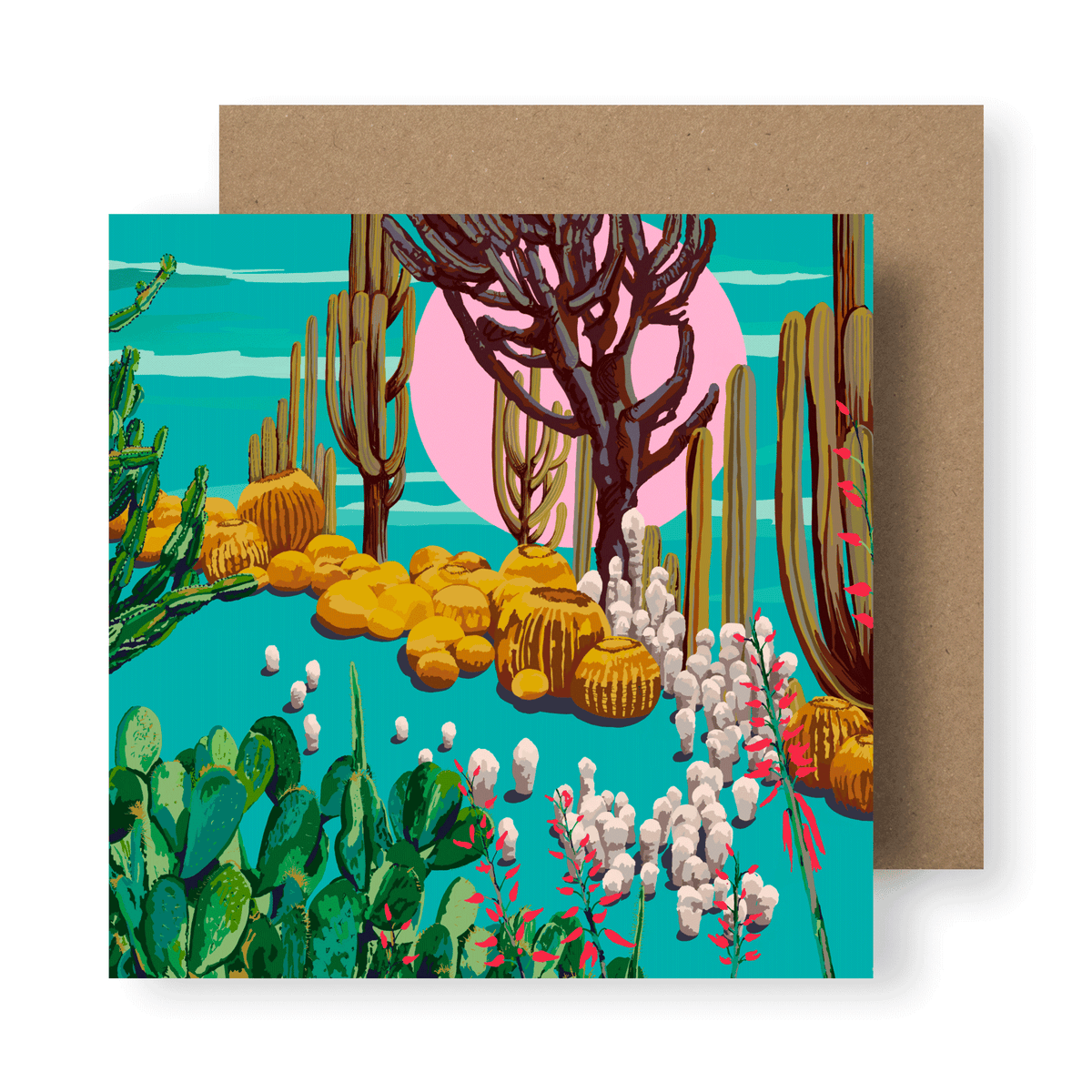 Greetings Card Cactus Garden Series No. 1 Greetings Card homeware shops bristol gift shops bristol Rosie Reiter
