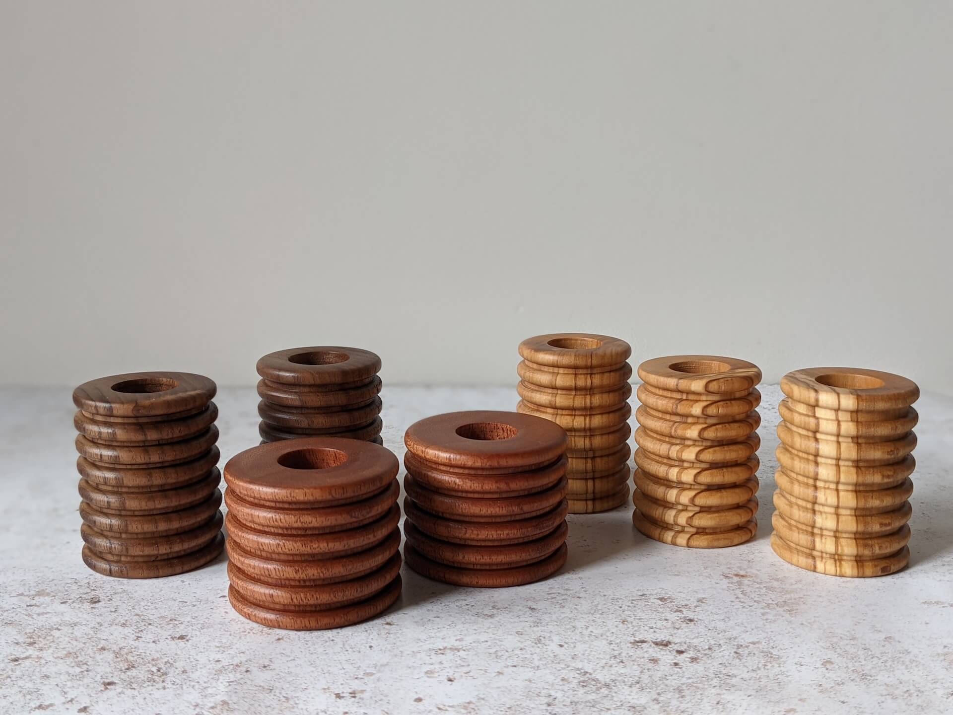 Candle Holder Ribbed Wooden Candle Holders - Sapele homeware shops bristol gift shops bristol Something From The Turnery